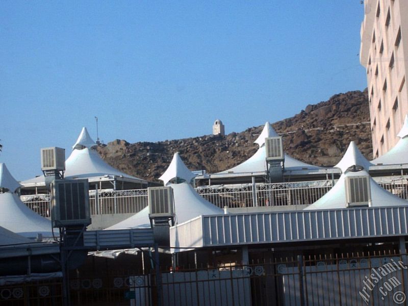 View of the region of Mina in Mecca city of Saudi Arabia where the pilgrims stay before and after they go Arafah.
